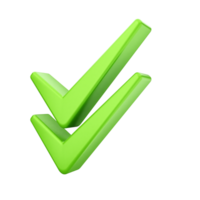 Green check mark icon on black background png