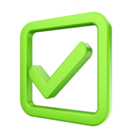 Green check mark icon on black background png