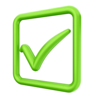 Green check mark icon on black background png