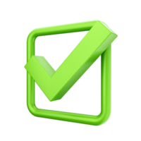 Green check mark icon on black background png