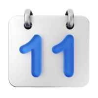A calendar with the number 11 on it png