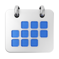 A calendar icon with blue squares on it png