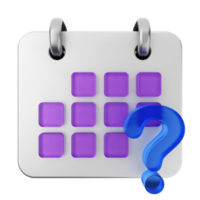 A calendar with a question mark on it png