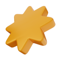 A yellow star shaped object on a black background png