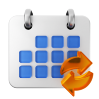 A calendar icon with a blue arrow pointing to it png