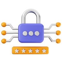 A lock with four keys and a padlock png