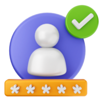 A user icon with a check mark and a green tick png