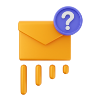 Mail icon with question mark png