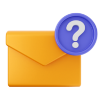 Mail icon with question mark png
