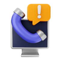 A computer with a phone and a phone cord png