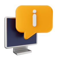 Computer icon with speech bubble png