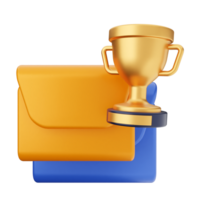 The mail app icon with a gold trophy png