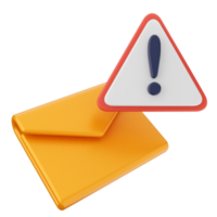 An envelope with a warning sign and an envelope png