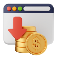 A dollar sign and a coin icon on a web page png