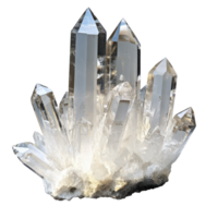 Crystal Cluster on White on transparent background. png