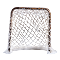 Frozen Hockey Net on White on transparent background. png