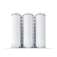 White Silos on White Background on transparent background. png