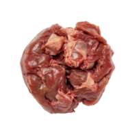 Raw Buffalo Offal Close Up on transparent background. png