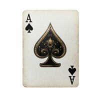 Ace of Spades Close up on transparent background. png