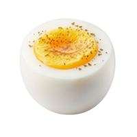 Close up of Boiled Egg in Cup on transparent background. png