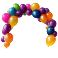 Party Balloon Garland Arch Gate on transparent background. png