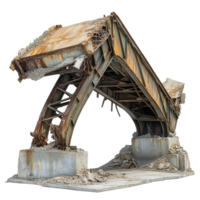 Bridge Collapse Structural Failure on transparent background. png