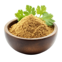Coriander Powder Bowl Image on transparent background. png