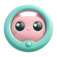 Magnifying Glass 3D Icon on transparent background. png