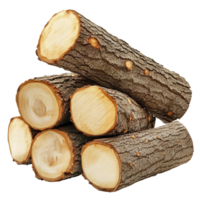 Cut Tree Trunks White Background on transparent background. png