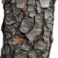 Tree Bark Texture Close Up on transparent background. png