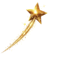 Shining Star Sparkling Tail on transparent background. png