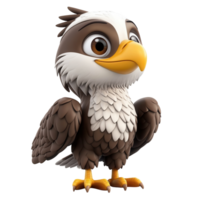 Majestic Eagle 3D Render on transparent background. png