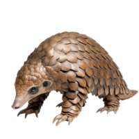 Scaly Pangolin Wildlife Image on transparent background. png