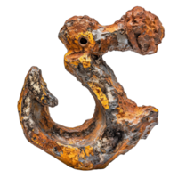 Rusty Iron Anchor on Background on transparent background. png