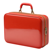 Red Case with Zipper Handle on transparent background. png