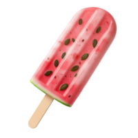 Refreshing Watermelon Popsicle on transparent background. png