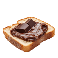 Delicious Chocolate Paste Bread on transparent background. png