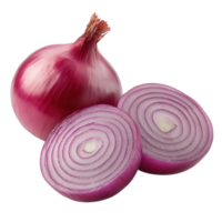 Red Onion Slice Background on transparent background. png