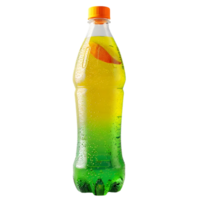 a Cold Green and Yellow Bottle isolated on transparent background png