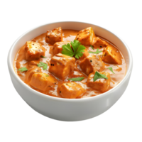 Indian Paneer Butter Masala isolated on transparent background png