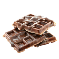 Melted Chocolate on Waffles isolated on transparent background png