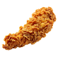 Crispy fried chicken tender isolated on transparent background png