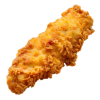 Crispy fried chicken breast isolated on transparent background png