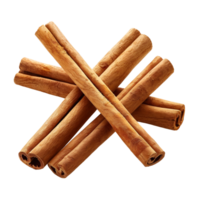 Fresh cinnamon sticks bundled together with a natural brown hue isolated on transparent background png