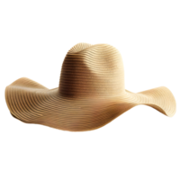Old-fashioned cowboy hat with a slightly worn-out texture and curved edges isolated on transparent background png