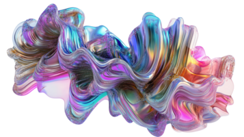 Colorful abstract design showcasing fluid shapes and vibrant hues creating a dynamic artistic expression png