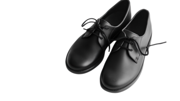 Stylish leather shoes displayed against a simple background showcasing their sleek design and craftsmanship png
