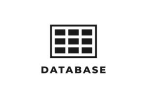 database icon computer cpu data storage massive vector