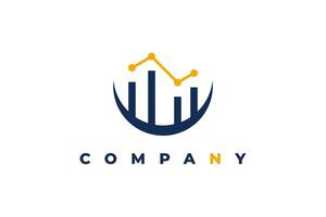 market data chart logo business vector
