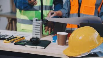 Construction workers working on a project video